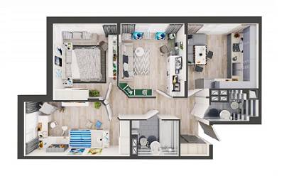 3-кімнатна 70.5 м² в ЖБ №1 від забудовника, м. Бориспіль