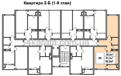 Двокімнатні в ЖК 4 карата