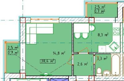 1-кімнатна 30.4 м² в ЖК Авалон від забудовника, Одеса