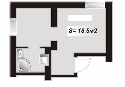 1-кімнатна 18.5 м² в ЖК Андріївський від забудовника, Одеса