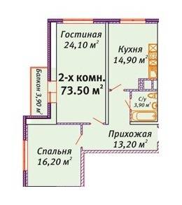 Двухкомнатные в ЖК Апельсин