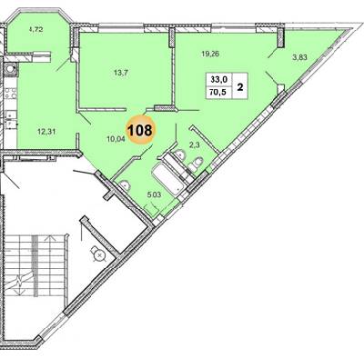 2-кімнатна 70.5 м² в ЖК Арена від 14 550 грн/м², Львів