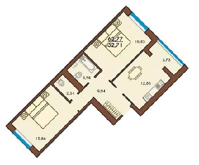 2-кімнатна 62.77 м² в ЖК Lemongrass від 15 330 грн/м², м. Ірпінь