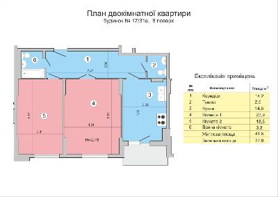 2-кімнатна 77.9 м² в ЖК Васильківський від забудовника, Київ