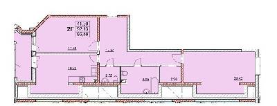 2-кімнатна 95.46 м² в ЖК Гагарінський від 21 780 грн/м², Одеса