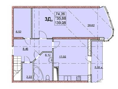 3-кімнатна 139.08 м² в ЖК Гагарінський від 27 750 грн/м², Одеса