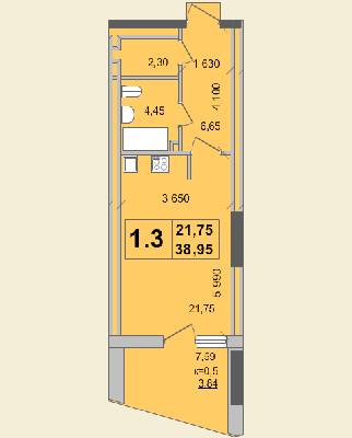 1-кімнатна 38.95 м² в КБ Гоголівська, 47 від 56 490 грн/м², Київ