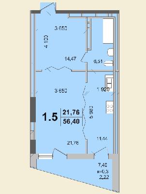 1-кімнатна 56.4 м² в КБ Гоголівська, 47 від 56 490 грн/м², Київ