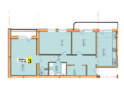 3-кімнатна 89.85 м² в ЖК Грибний від 15 750 грн/м², Ужгород