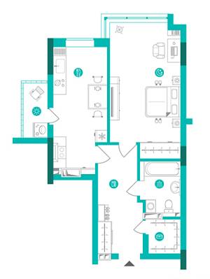 1-кімнатна 50.71 м² в ЖК Династія від 25 890 грн/м², Київ