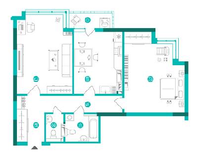 2-кімнатна 78.09 м² в ЖК Династія від 24 700 грн/м², Київ