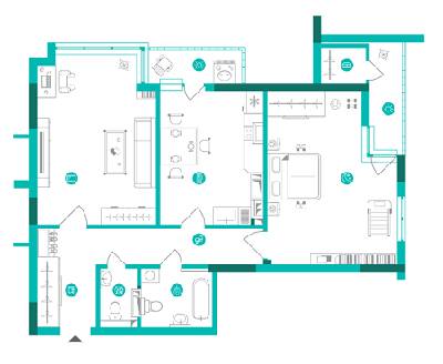 2-кімнатна 81.92 м² в ЖК Династія від 24 700 грн/м², Київ