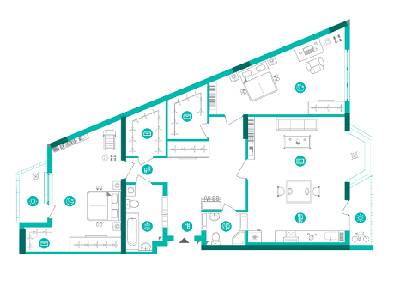 3-кімнатна 110.83 м² в ЖК Династія від 24 700 грн/м², Київ
