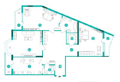 3-кімнатна 122.73 м² в ЖК Династія від 24 700 грн/м², Київ