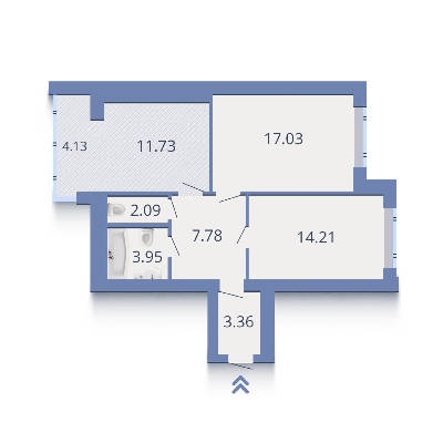 2-кімнатна 62.06 м² в ЖК Єсенін від забудовника, м. Ірпінь