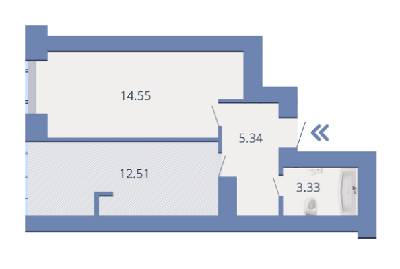 1-кімнатна 35.36 м² в ЖК Єсенін 2 від 14 000 грн/м², м. Ірпінь