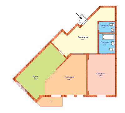 2-комнатная 101.1 м² в ЖК Zverinetskiy от застройщика, Киев