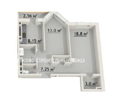 2-кімнатна 52.76 м² в ЖК Зодіак від 14 240 грн/м², Одеса