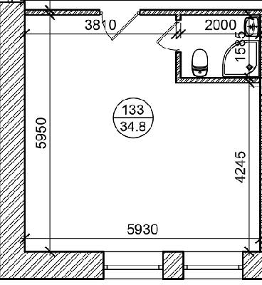 1-комнатная 34.8 м² в ЖК Индустриальный от застройщика, Харьков