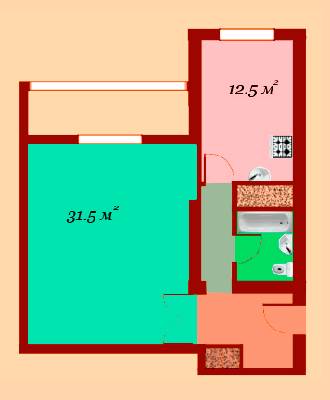 1-комнатная 59.3 м² в ЖК Кировский от 11 000 грн/м², Днепр