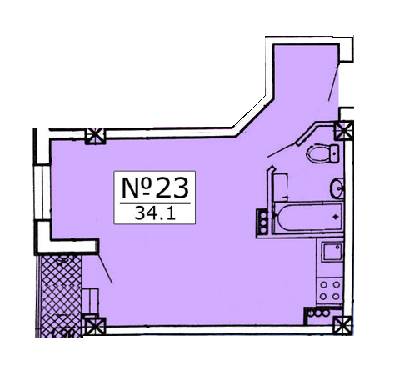 1-кімнатна 34.1 м² в ЖК Клубний від забудовника, Одеса