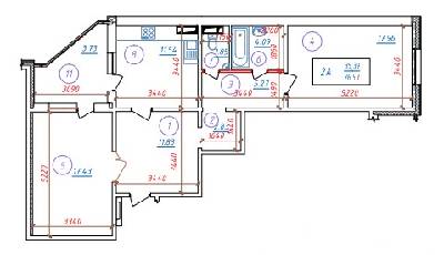 2-комнатная 76.53 м² в ЖК Кристер Град от застройщика, Киев