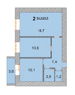 2-кімнатна 54.3 м² в ЖК Лелека від 11 000 грн/м², м. Бориспіль