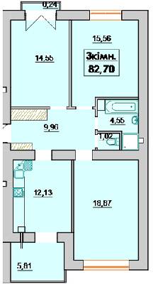 3-кімнатна 82.7 м² в ЖК Лемківський від 10 800 грн/м², Івано-Франківськ