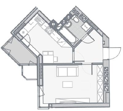 1-комнатная 43.25 м² в ЖК Лесная сказка 2 от 31 000 грн/м², Киев