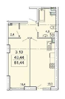 2-кімнатна 109.36 м² в ЖК Лімнос від 27 500 грн/м², Одеса