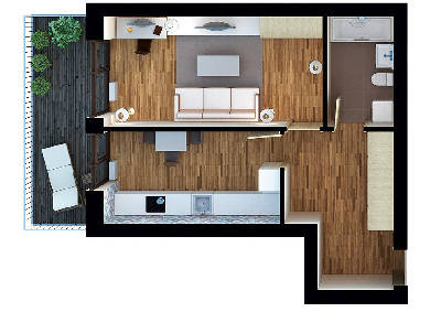 1-комнатная 48.58 м² в ЖК Липинка от 23 230 грн/м², Киев