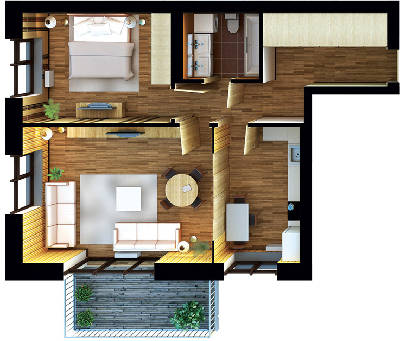 2-комнатная 67.94 м² в ЖК Липинка от 22 860 грн/м², Киев