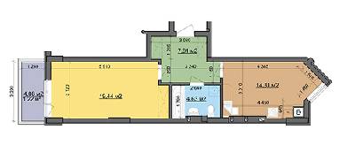 1-кімнатна 47.51 м² в ЖК Леви Міста від 17 000 грн/м², Львів