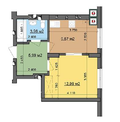 1-кімнатна 32.51 м² в ЖК Леви Міста від 17 000 грн/м², Львів