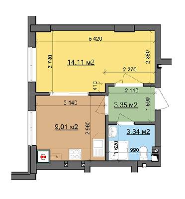 1-кімнатна 29.81 м² в ЖК Леви Міста від забудовника, Львів