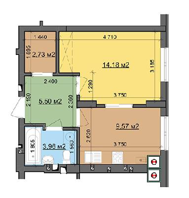 1-кімнатна 35.94 м² в ЖК Леви Міста від 17 000 грн/м², Львів