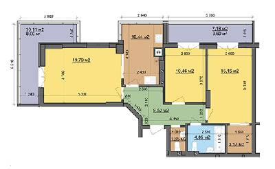 3-комнатная 86.71 м² в ЖК Леви Міста от 16 000 грн/м², Львов
