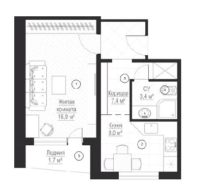 1-кімнатна 37.4 м² в ЖК Металіст від 17 550 грн/м², Харків