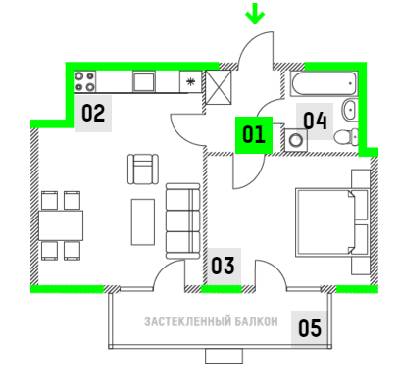 1-комнатная 53.96 м² в ЖК Jack House от 59 310 грн/м², Киев