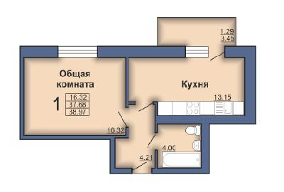Однокомнатные в ЖК по бул. Маршала Конєва, 1б