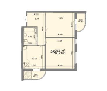 2-комнатная 65.23 м² в ЖК ул. Припортовая (Героев Сталинграда), 22А от 13 500 грн/м², Черкассы