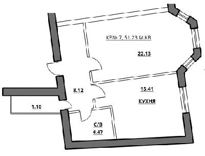 1-кімнатна 51.23 м² в ЖК на вул. Богдана Хмельницького, 27А від забудовника, Львів