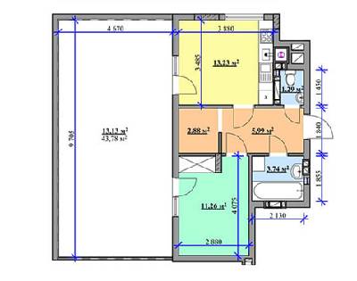 1-кімнатна 51.52 м² в ЖК на вул. Боднарська, 14-16 від забудовника, Львів