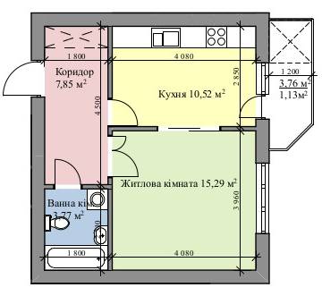 1-комнатная 38.56 м² в ЖК на ул. Врубеля, 15 от застройщика, Львов