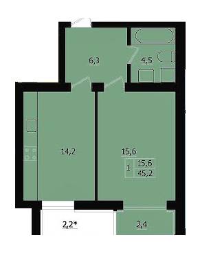 1-комнатная 45.2 м² в ЖК на вул. Івана Франко от 16 000 грн/м², г. Моршин