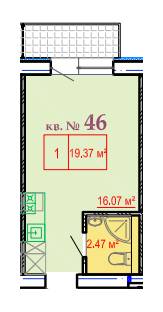 1-комнатная 19.37 м² в ЖК на ул. Косарева (Соколова), 25 от 12 900 грн/м², Харьков