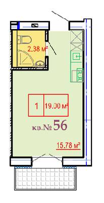 1-комнатная 19 м² в ЖК на ул. Косарева (Соколова), 25 от 12 900 грн/м², Харьков