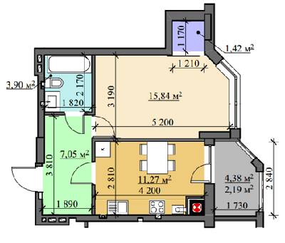 1-комнатная 41.67 м² в ЖК на ул. Лемковская, 26 от застройщика, Львов