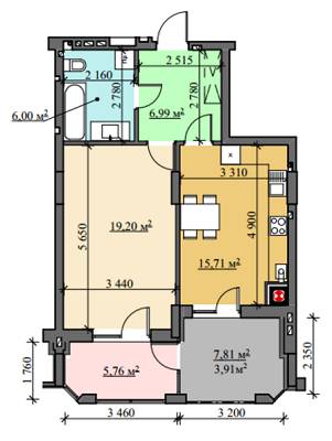 1-комнатная 57.57 м² в ЖК на ул. Лемковская, 26 от 21 020 грн/м², Львов