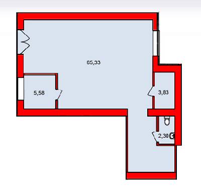 1-кімнатна 77.04 м² в ЖК на вул. Манастирського, 2А, 4, 6 від забудовника, Львів